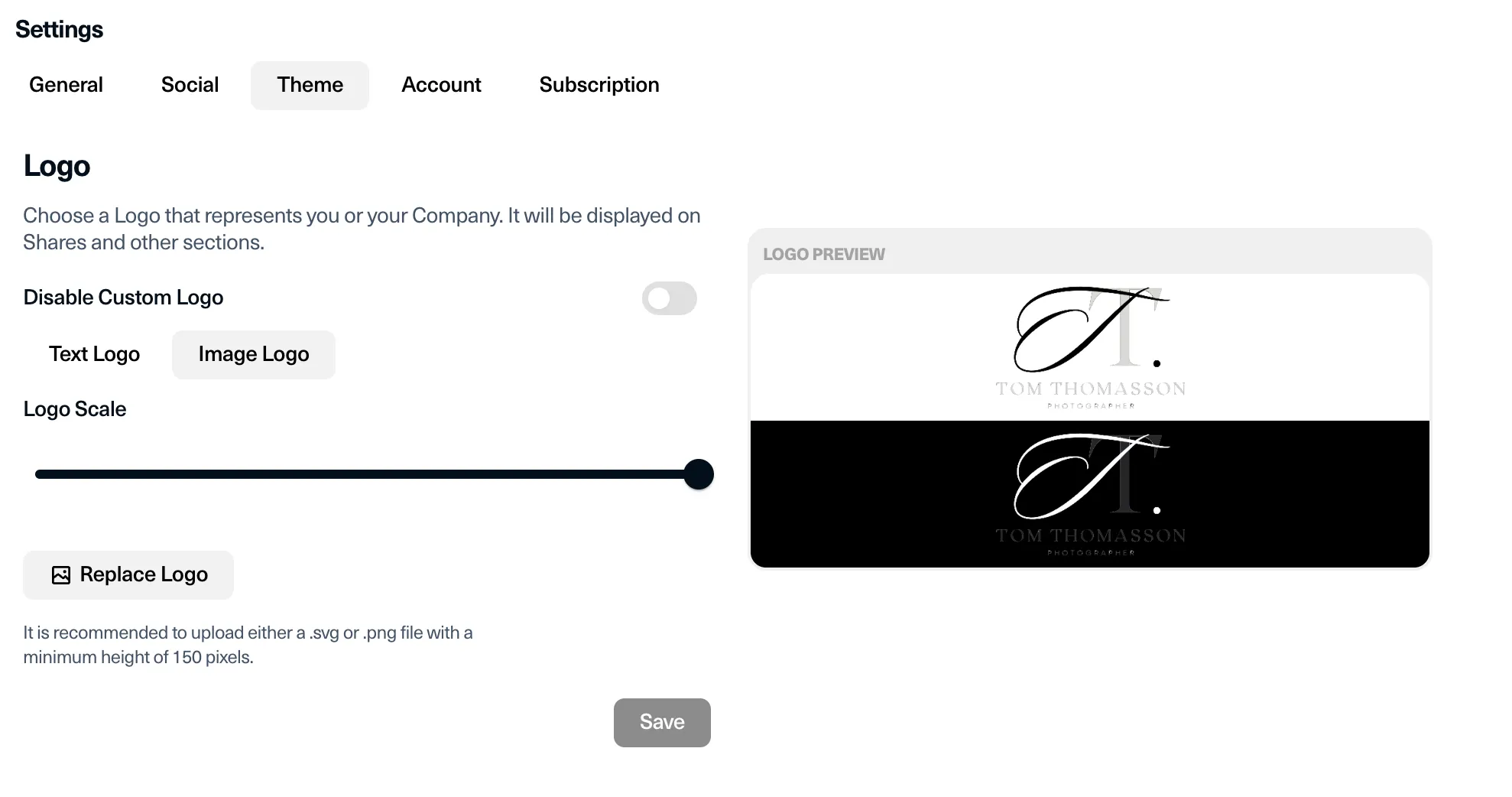 Ladda upp en logotyp